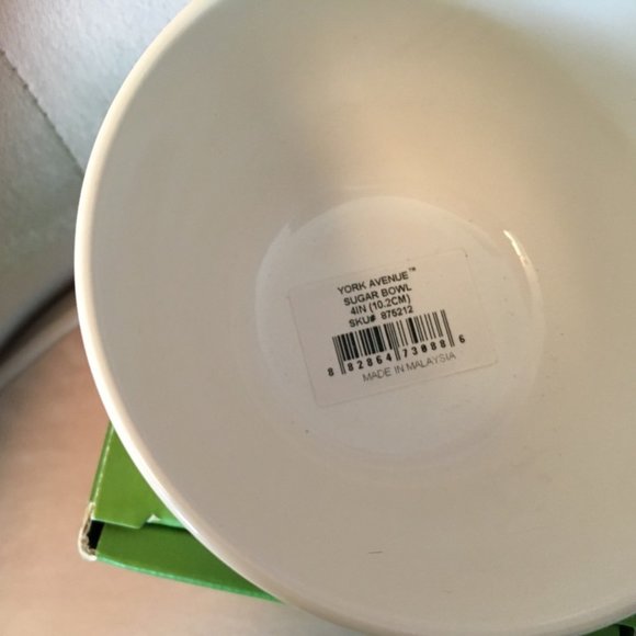 kate spade york avenue sugar bowl container AND creamer nwt - Picture 8 of 14